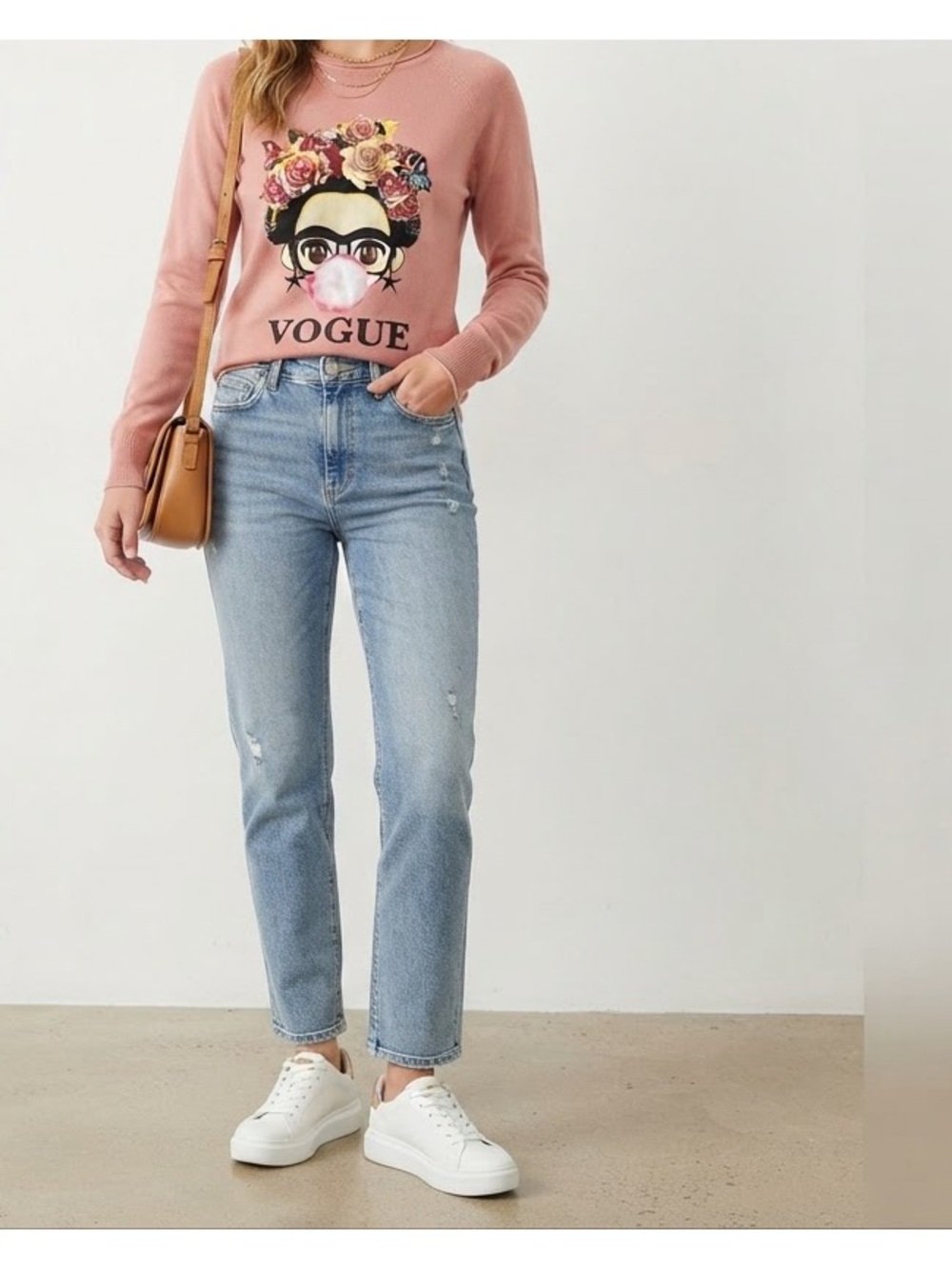 VOGUE Pink Graphic Sweatshirt - Women's Sweater